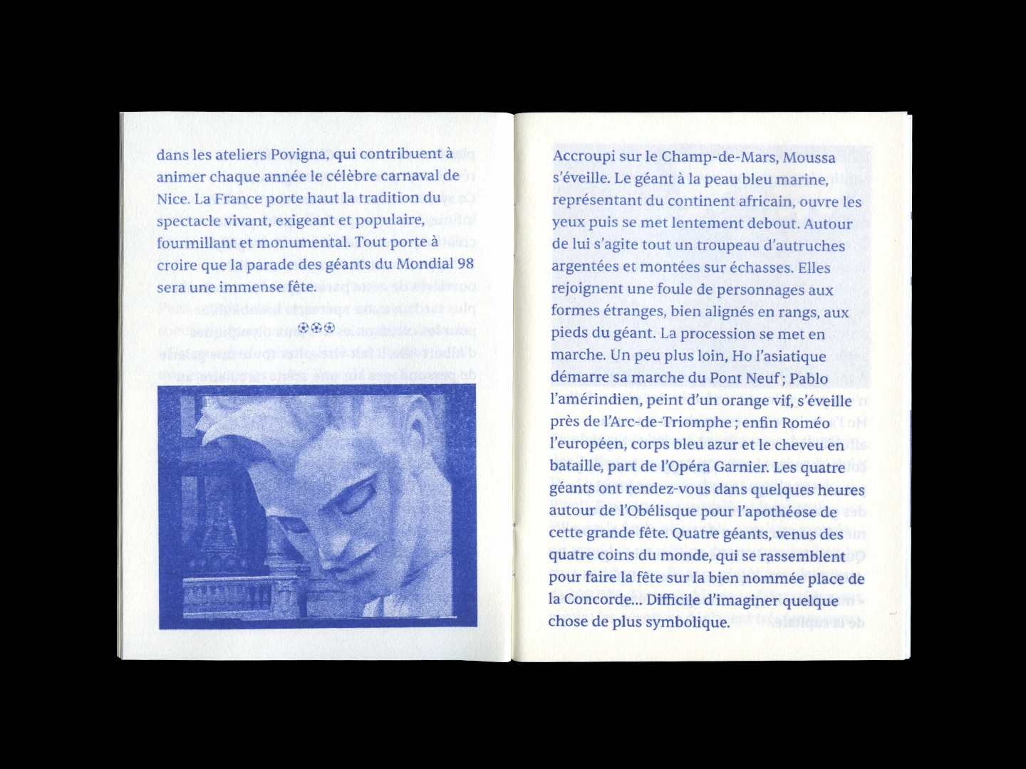 Double page du n°1 de la revue La Nuit