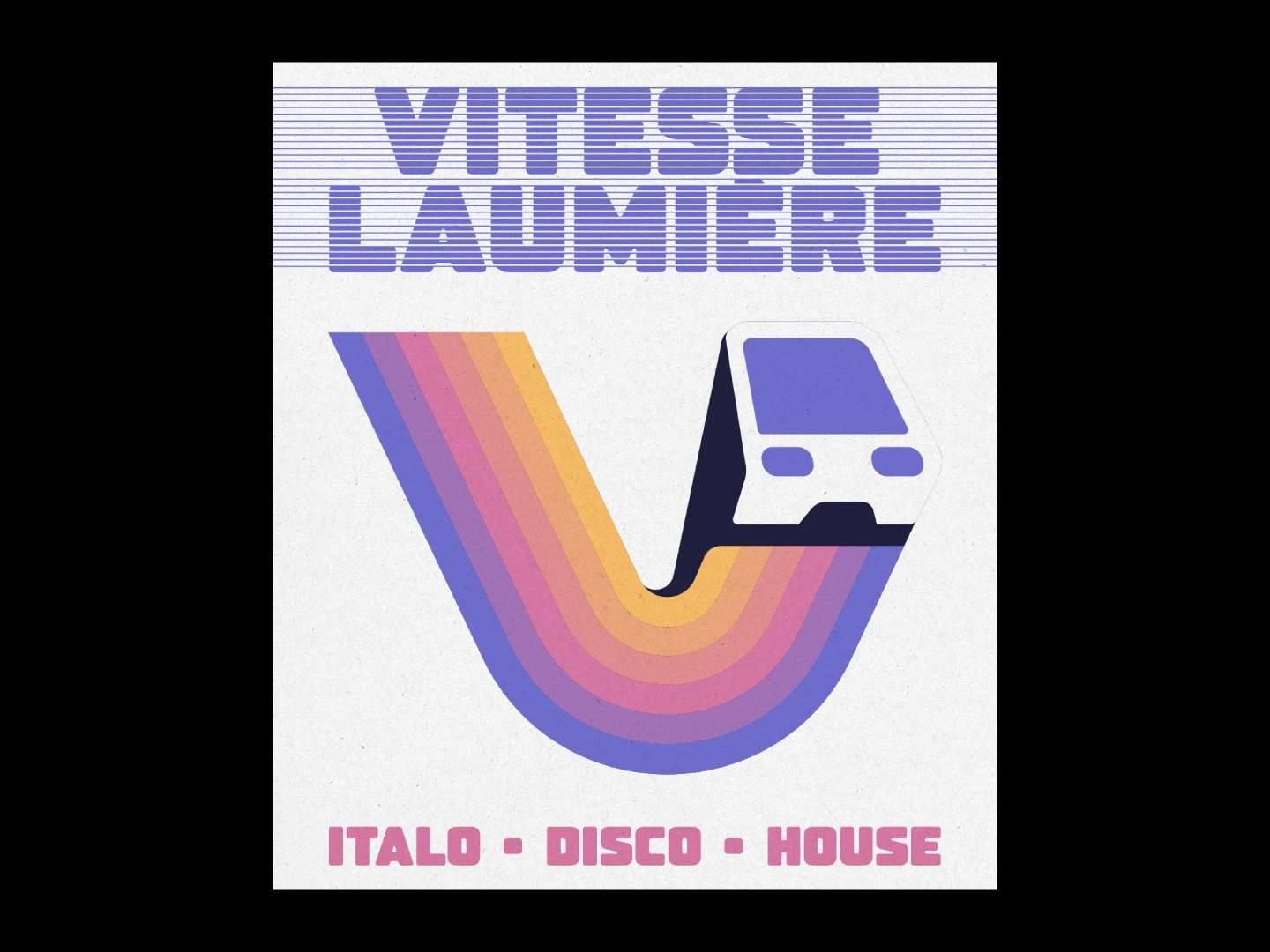 Image d'un homme de dos portant un tee-shirt avec le logo de Vitesse Laumière en violet