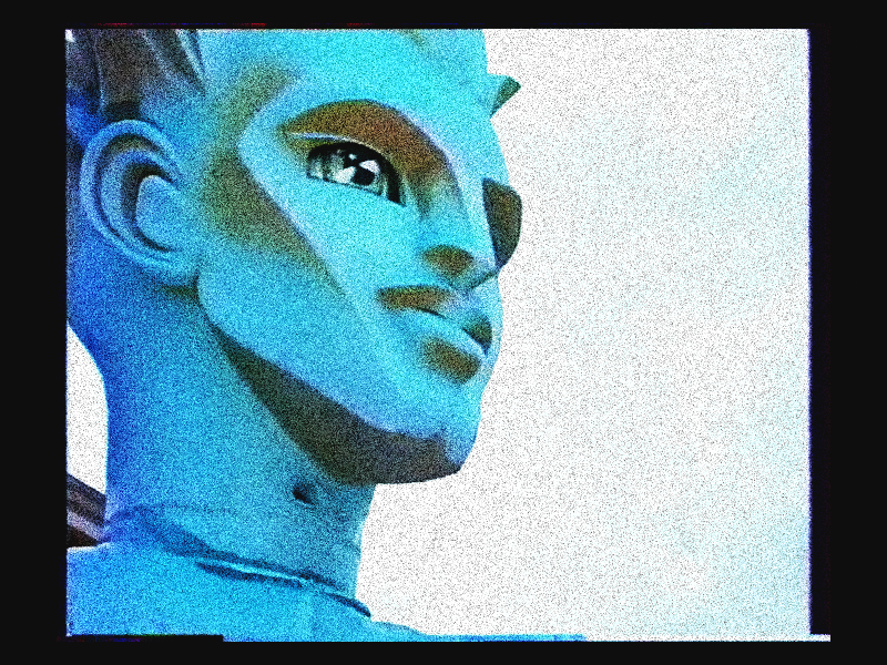 La tête du géant Roméo en gros plan